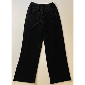 Vtg Caribou Wide Leg Pull On Velvet Pants Size L Whimsigoth Dark Fairy Grunge